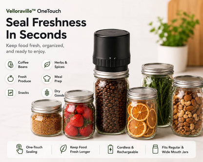 VeloraVille™ OneTouch Vacuum Sealer